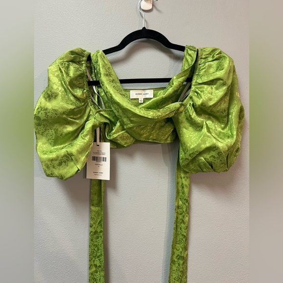NWT Ronny Kobo Green Zano top $348 - SIZE SMALL (can fit medium!) - Picture 3 of 6